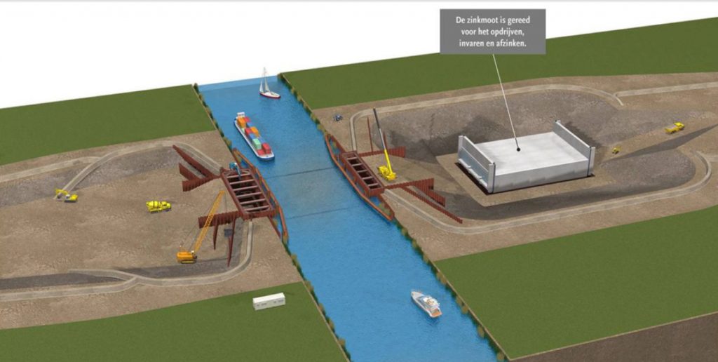 Geslaagde afzinkoperatie aquaduct Leeuwarden