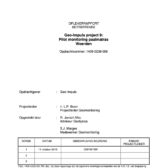Geo-Impuls project 9: Pilot monitoring paalmatras Woerden