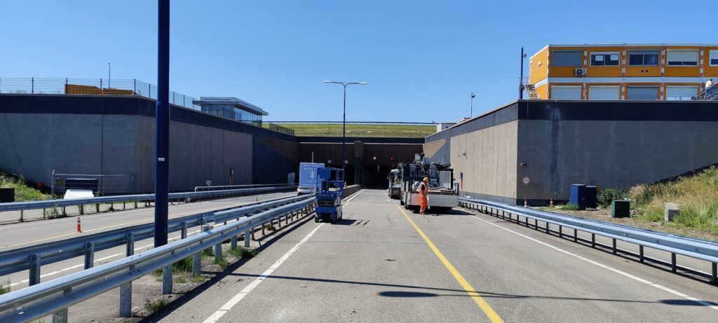 Kiltunnel - bouwlocatie bij ombouw noordbuis